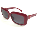 CHANEL Sunglasses 5520-A c.1759/S6 Red Rectangular Frames with Gray Lenses - $448.58