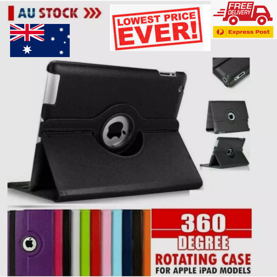 360 Leather Smart Case Cover for iPad Mini 4 5 7.9 Air 2 9.7  Pro 11 12.... - $2.07+