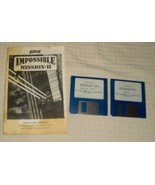 Vtg Epyx  Impossible Mission 2  Computer Diskette 1&amp; 2 IBM PC &amp; compatib... - $35.28