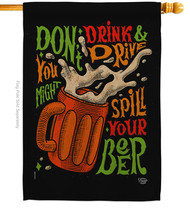 Don&#39;t Drink Beer - Impressions Decorative House Flag H192300-BO - £29.64 GBP