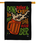 Don&#39;t Drink Beer - Impressions Decorative House Flag H192300-BO - £29.55 GBP