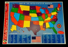 Educational Window Clings ~ United States Capitals, Geographical Static ... - £6.89 GBP