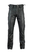 Black Leather Pants Men Soft Lambskin Sleek And Sexy 501 Style Pants - £141.54 GBP