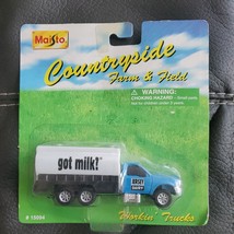 Maisto Countryside Farm &amp; Field Workin Trucks Got Milk? Jersey Dairy 150... - $14.24