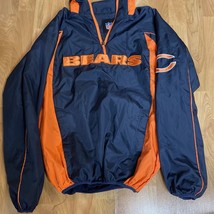 Chicago Bears NFL Men&#39;s 1/4 Zip Waterproof Windbreaker Pullover Jacket S... - £19.67 GBP