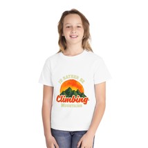 Youth &#39;I&#39;d Rather Be Climbing Mountains&#39; Midweight Tee, 100% Combed Cott... - $26.78