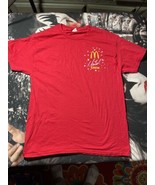 McDonald&#39;s Mariah Carey Winter Christmas 2021 Crew T Shirt Large Red Tee - £15.40 GBP