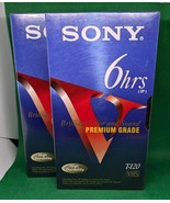Sony Premium Grade T-120 Sealed 6 Hour VHS Tape Lot Of 2 - $23.00 CAD