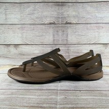 Crocs Adrina Slingback Flat Brown Sandals Womens Size 8 - £19.68 GBP