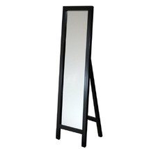 Contemporary Free-standing Floor Mirror in Espresso Wood Finish - $4,589.19 MXN