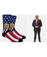 President Donald Trump Lifesize Cardboard Cutout Standups AND Trump Socks - $57.31