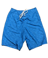 Hollister Mens Blue Board Skater Drawstring Shorts Size XSmall Back Pocket - £19.17 GBP