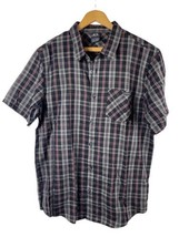 Oakley Shirt Size Large Mens Black Gray Red Plaid Button Down Short Slee... - $55.88