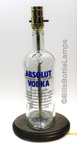 ABSOLUT Vodka Liquor Bottle TABLE LAMP Light Wood Base Bar Lounge Man Ca... - £40.67 GBP