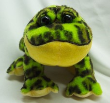 Ganz Lil&#39; Kinz GREEN &amp; YELLOW BULLFROG 5&quot; Plush STUFFED ANIMAL Toy Frog - $14.85
