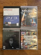 PS3 Games Bundle: Mass Effect Grand Theft Auto Skyrim Untested No Manuals - $19.79