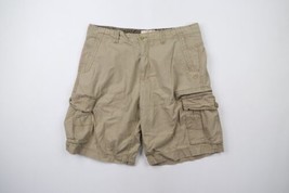 Vintage Ocean Pacific Mens Size 40 OP Spell Out Ripstop Cargo Shorts Khaki Brown - £34.99 GBP