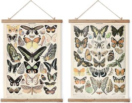Vintage Butterflies Poster Hanger Frames, 2 Pack, Retro Wall, Prepared To Hang. - £28.30 GBP