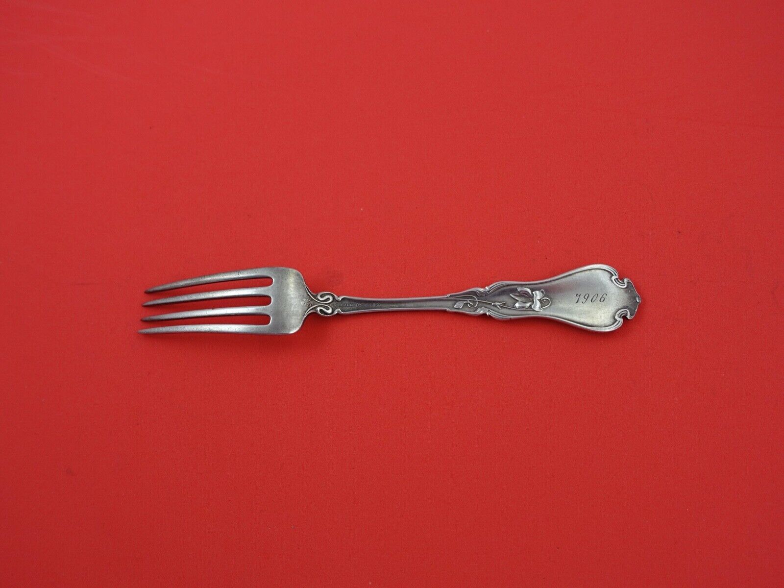 Violet by Whiting Sterling Silver Junior Fork dated 1906 6 1/8" Item image 2