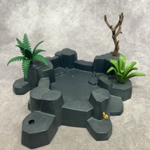 Playmobil 3938 Pirate&#39;s Lagoon Rock Base w/Fern Replacement Part Incomplete - $12.73