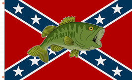 Rebel Fish Flag. Fishing Flag 90x150cm 3x5ft Decor Best Banner - £11.88 GBP