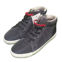 Cat &amp; Jack Grigio Ford Nylon Tessuto Cerniera Sneaker Bambini USA 9 Nwt - £11.98 GBP