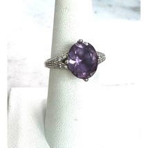 925 Sterling Silver And Purplish Mystic Topaz Ring Size 7.75 Sky - £34.72 GBP