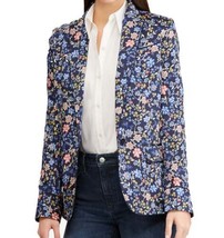 Lauren Ralph Lauren Womens Floral Print One Button Blazer, 2, Blue/Multi - £173.61 GBP