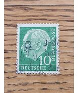 US Stamp Theodor Heuss 10pf Used Green - €1,44 EUR