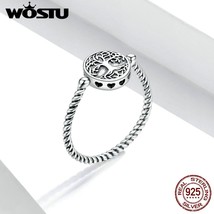 WOSTU Authentic 925 Sterling Silver Tree of Life Pendant Rings for Women Plated  - £14.62 GBP