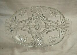 Prescut Clear EAPC 10" 2 Part Relish Dish Star &amp; Fan Designs Anchor Hock... - $12.86