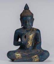 Antique Khmer Style Cambodia Sitting Wooden Buddha Statue Teaching Mudra-
sho... - £118.64 GBP