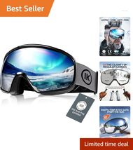 Modern Anti-Fog Ski Goggles - Over Glasses Design with UV400 Safety Feat... - $52.42