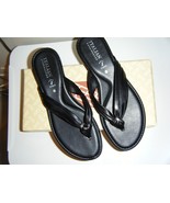 Italian Shoemakers BLACK VIVIENNE WEDGE Sandal Size 8 New With box #4000b - £17.69 GBP
