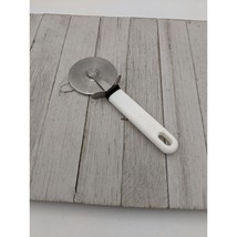 Pizza Cutter Blade 2 3/4&quot; Diameter 7 1/4&quot; Stainless Steel White Handle - £7.81 GBP