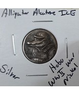 HOBO Alligator Alcatraz ICE Agent Made From A REAL WWII Silver Nickel SI... - $317.00 MXN