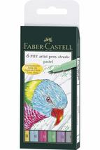 Faber-Castell Pitt Artists Pen Brush Pastel (Wallet of 6) - £10.80 GBP