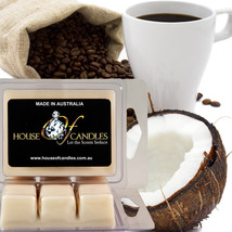 Coffee &amp; Coconut Scented Candle Melts X Strong 80hr Clam Packs - £14.61 GBP+