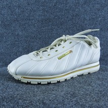 Reebok Eomond Rare Gold Trimmed Men Sneaker Shoes White Leather Lace Up Size 11 - £38.91 GBP