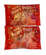 Classroom Set Heart-Shaped Valentine&#39;s Lollipops Strawberry -2 bags =28 ... - $282.25 MXN
