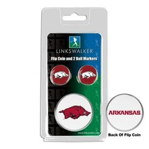 Arkansas Razorbacks Flip Coin and 2 Golf Ball Marker Pack - £11.20 GBP
