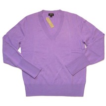 NWT J.Crew Cashmere V-neck Fitted Sweater in Radiant Lavender Purple Pullover L - $91.08