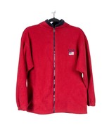 San Diego USA Fleece Jacket M Adult Full Zip Red Flag USA Pockets - $19.66