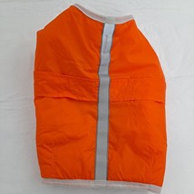 Dog Jacket Reversible Water Resistant Reflective Strip Orange Camouflage... - $13.86