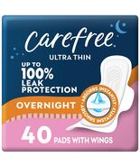 Carefree Ultra Thin Overnight Pads with Wings 40ct - €12,95 EUR