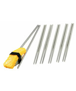 Contemporary Sleek Design Stainless Steel Metal Reusable Chopsticks Set ... - £11.84 GBP
