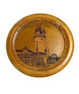 Vintage German Wood Burned Decorative Wall Plate Eschenheimer Gate Frank... - $30.60