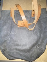 Meanwhile Back On The Farm, Slate Blue Waxed Canvas Classic Tote Bag. - $77.77