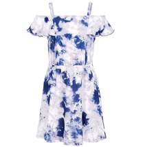 Epic Threads Little Girls Tie-Dyed Cold-Shoulder Dress, Size 4 - £14.09 GBP