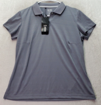 adidas Climalite Polo Shirt Men Medium Gray Golf Performance Short Sleeve Collar - £19.14 GBP
